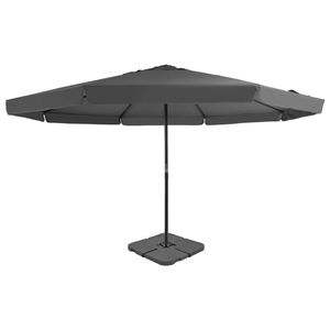 VidaXL Parasol met draagbare voet antraciet