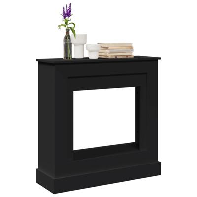 Haardombouw 90x30x90 cm bewerkt hout zwart