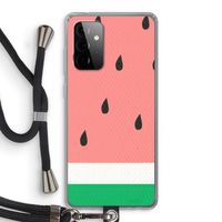 Watermeloen: Samsung Galaxy A72 5G Transparant Hoesje met koord