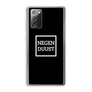 Negenduust black: Samsung Galaxy Note 20 / Note 20 5G Transparant Hoesje