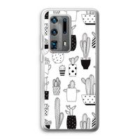 Cactusmotief: Huawei P40 Pro Plus Transparant Hoesje