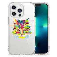 Apple iPhone 13 Pro Stevig Bumper Hoesje Cat Color