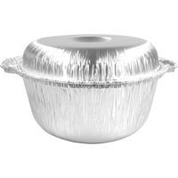 Mosselpan | met deksel | Ø250x100mm | aluminium | zilver | 160 stuks