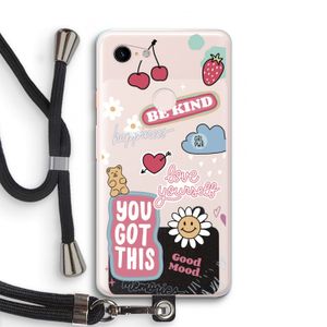 Positivity: Pixel 3 XL Transparant Hoesje met koord