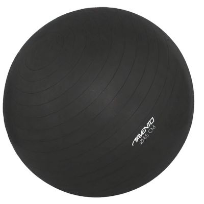 Avento fitnessbal 65 cm PVC zwart 2-delig Avento fitnessbal 65 cm PVC zwart 2-delig