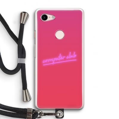 Vice Glow: Pixel 3 Transparant Hoesje met koord