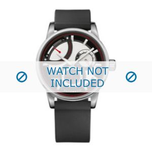 Hugo Boss horlogeband HB-123-1-14-2303 / 1512596 / HB659302276 Rubber Zwart 22mm