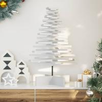 VidaXL Kerstdecoratie kerstboom 80 cm massief grenenhout wit VidaXL Kerstdecoratie kerstboom 80 cm massief grenenhout wit