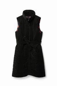 Lang gewatteerd vest - BLACK - S