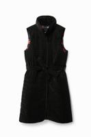 Lang gewatteerd vest - BLACK - XS