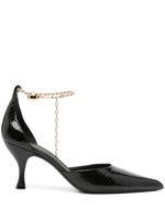 Ferragamo escarpins à boucle à logo gravé 80 mm - Noir