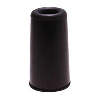 Deurbuffer - deurstopper - zwart - rubber - 75 x 40 mm - schroefbevestiging