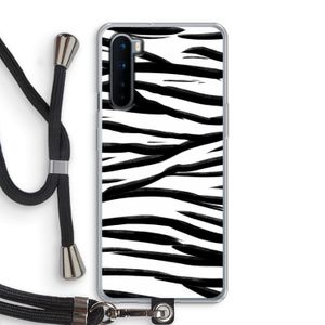 Zebra pattern: OnePlus Nord Transparant Hoesje met koord