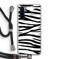 Zebra pattern: OnePlus Nord Transparant Hoesje met koord