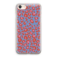 Leopard blue: iPhone 8 Transparant Hoesje