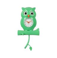 Karlsson Wandklok Uil Pendulum - Groen