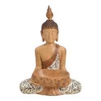 Buddha zittend van poly beige (B/H/D) 46x35x48cm Buddha zittend van poly beige (B/H/D) 46x35x48cm