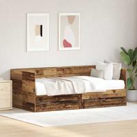 Dagbedframe met lades Oud hout 100 x 200 cm Bewerkt hout