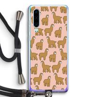 Alpacas: Huawei P30 Transparant Hoesje met koord