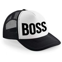 Boss snapback cap/ truckers pet zwart voor heren - verkleed petten   - - thumbnail