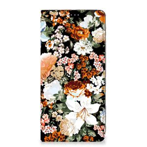 Smart Cover voor Xiaomi Redmi Note 10 Pro Dark Flowers