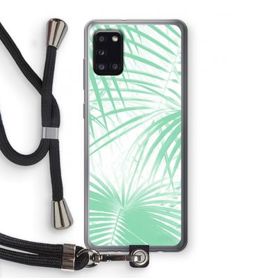 Palmbladeren: Samsung Galaxy A31 Transparant Hoesje met koord