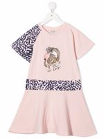 Kenzo Kids robe en polaire à imprimé animalier - Rose - thumbnail