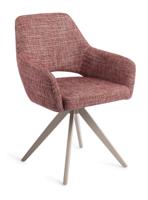 Jesper Home Draaibare Eetkamerstoel 'Yanai' Turn Beige, kleur Berry Bars