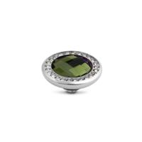 Melano Vivid Crystal CZ Steentje Olive Zilver