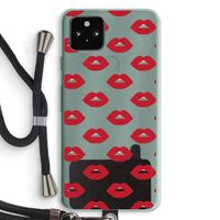 Lips: Pixel 5a 5G Transparant Hoesje met koord