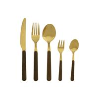Bestek Home ESPRIT Bruin Gouden Roestvrij staal ABS 17 x 7 x 24 cm 20 Onderdelen