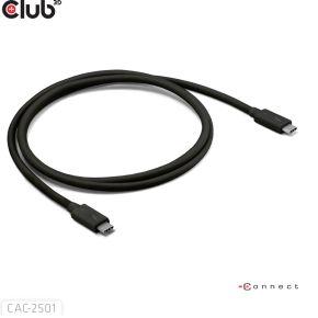 CLUB3D ThunderboltTM 5 Gecertificeerd 8K240Hz 80/120 Gbps EPR 240 Watt Kabel M/M 1m