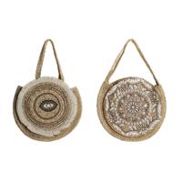Dames handtas DKD Home Decor Zwart Beige Natuurlijk 36 x 12 x 36 cm (2 Stuks)
