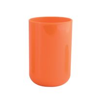 MSV Badkamer drinkbeker Porto - PS kunststof - oranje - 7 x 10 cm   -