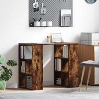 Bureau met plank Gerookt eiken 90 x 50 x 75 cm Bewerkt hout