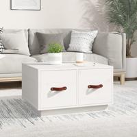 Salontafel 60x53x35 cm massief grenenhout wit - thumbnail