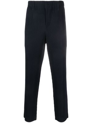 Homme Plissé Issey Miyake pantalon droit à design plissé - Bleu