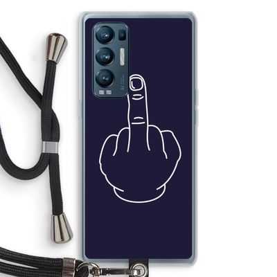 F**k U: Oppo Find X3 Neo Transparant Hoesje met koord
