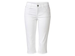 esmara Dames jeans capri (44, Wit)