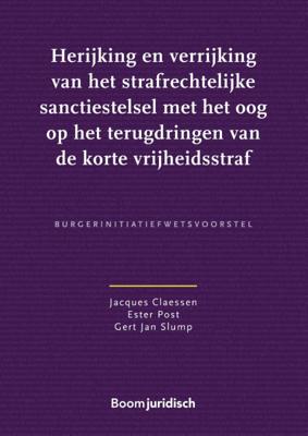 Herijking en verrijking van het strafrechtelijke sanctiestelsel met het oog op het terugdringen van