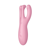 Satisfyer Threesome 4Plus - Lay-on Vibrator met App - Roze