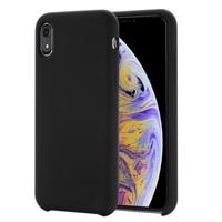 Four Corners volledige dekking Liquid silicone case voor iPhone XR (zwart)