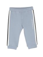 Emporio Armani Kids pantalon de jogging à logo imprimé - Bleu