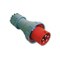 125A krachtstroom stekker 400V 5-polig IP67 met trekontlasting vernikkelde contacten Keraf
