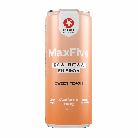 MAXI NUTRITION Maxinutrition maxfive eaa/bcaa energy drink peach blik (12x 330ml)