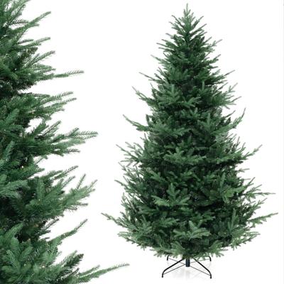 135/180/210/240cm Kunstkerstboom Scharnierende Nepkerstboom Warm Witte LED's Voorverlichte Decoratieboom Groen