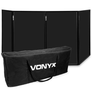 Vonyx DB2B inklapbaar DJ booth scherm met tas - 280 x 120cm totaal -