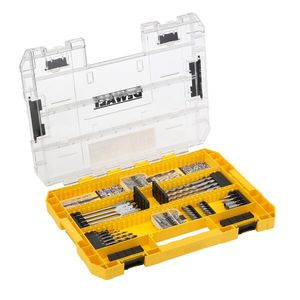 DEWALT Speedboren, metaalboren, SDS+ beton, bits torx boor- en bitset 85-delige set, Tough Case