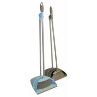 Benson Stoffer en Blik - op steel - blauw - kunststof - binnen en buiten - met ophangoog