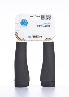 Herrmans clik dd37 originele fietsgreep - ergonomisch & verstelbaar - 123mm - zwart